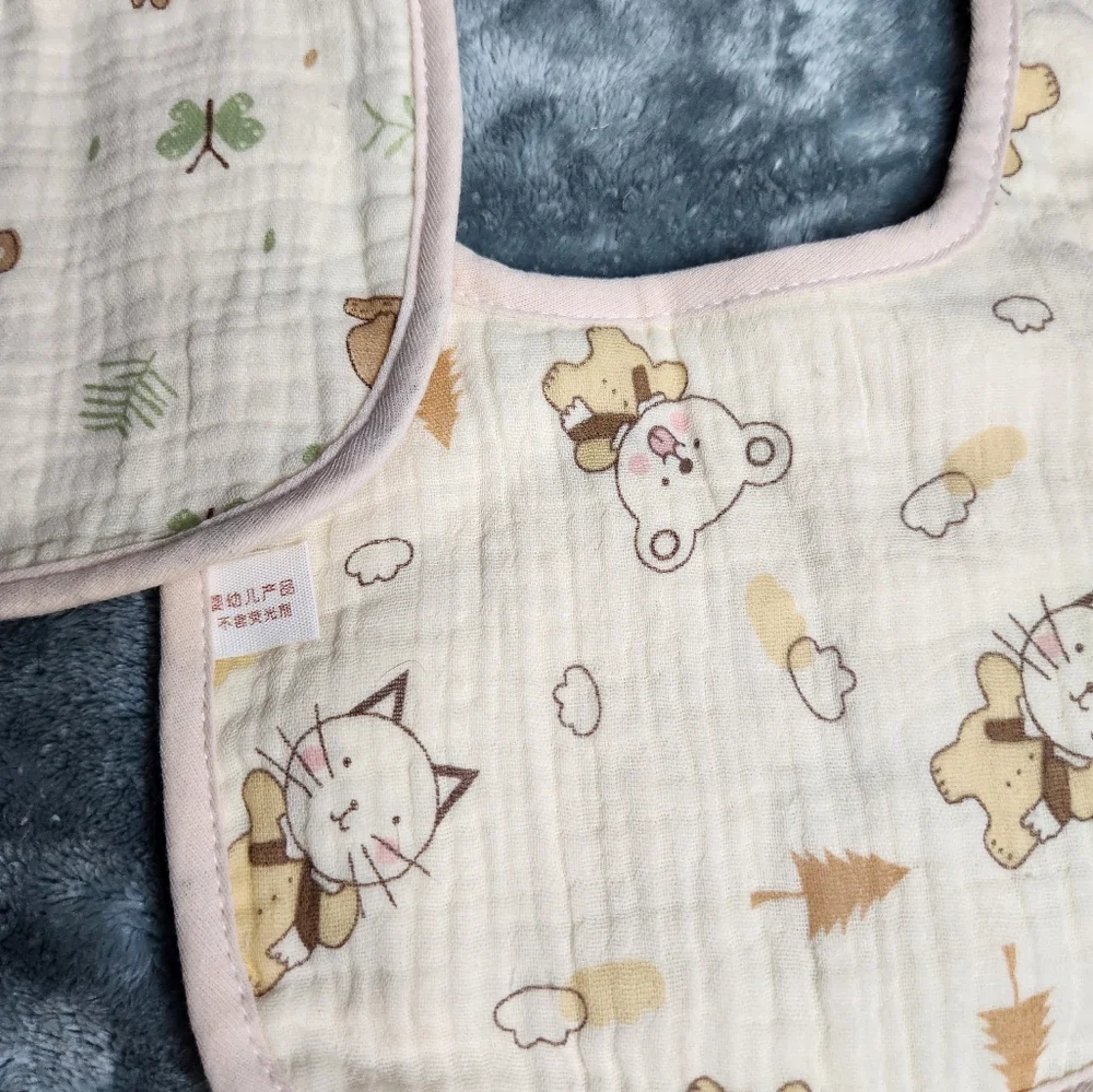 Adorable Animal Print Baby Bib Set